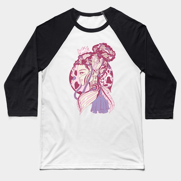 Lavender Bliss Beauty Queen Baseball T-Shirt by kenallouis